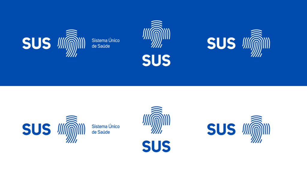 用指纹做的logo，SistemaUnicoSaude健康管理机构医疗品牌形象设计