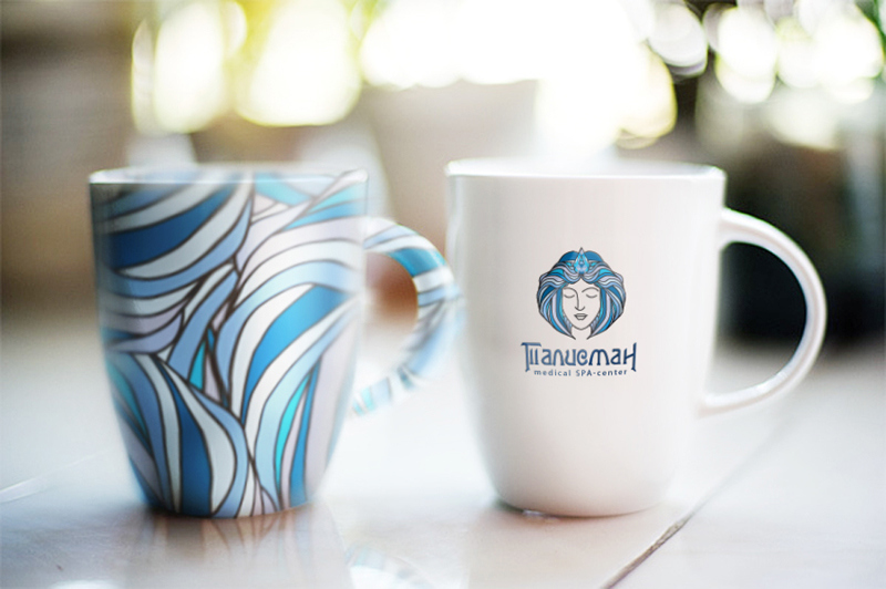用水元素组成的品牌logo，Talisman水疗中心医疗品牌设计