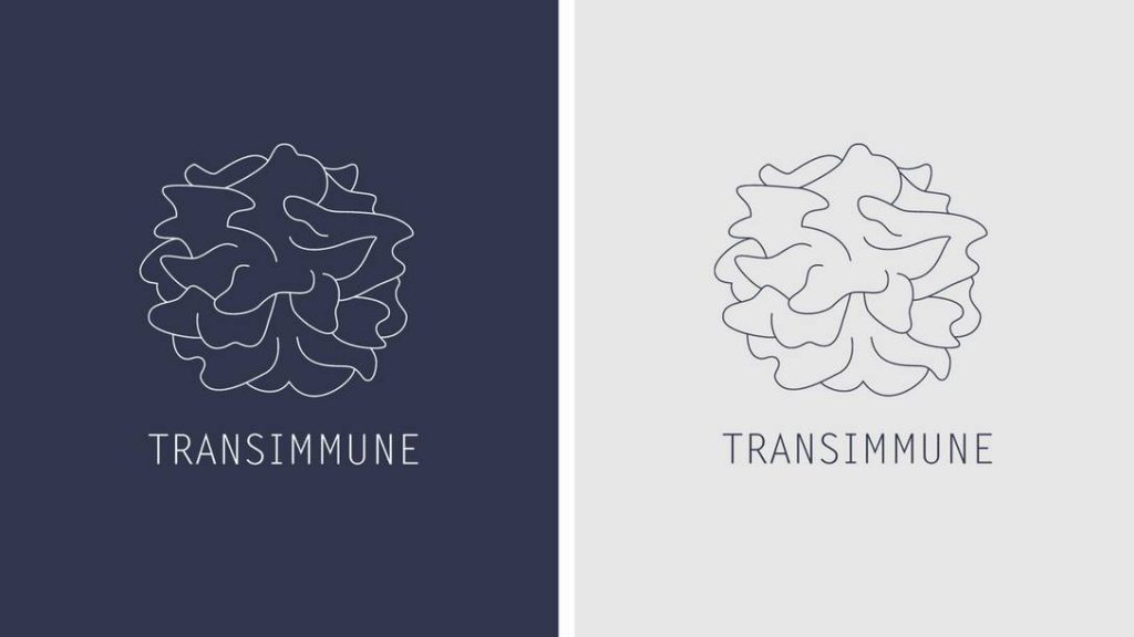 Transimmune生物技术公司医疗品牌设计，有机物质和深蓝色完美搭配
