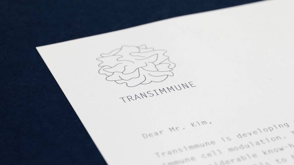 Transimmune生物技术公司医疗品牌设计，有机物质和深蓝色完美搭配