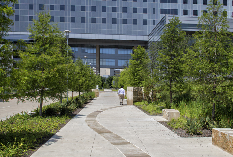 美国德克萨斯州达拉斯的新帕克兰（PARKLAND）医院的景观设计