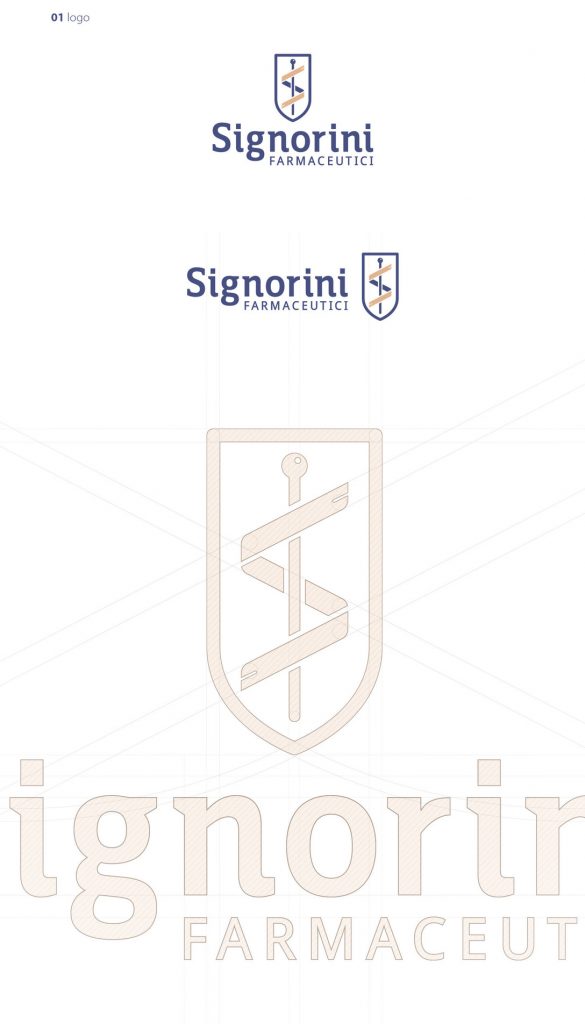 SIGNORINI/branding制药公司医疗品牌设计，古医学绘画风格与现代纹章标志风格结合