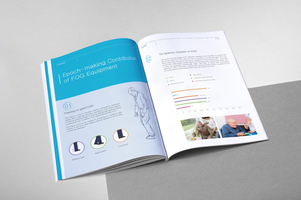[MHD妙合分享]2016美国CES展会企业宣传画册设计方案分享—关于辅助帕金森手部震颤患者的医疗产品