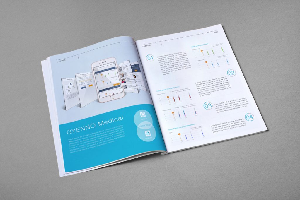 016美国CES展会企业宣传画册设计方案分享—关于辅助帕金森手部震颤患者的医疗产品"