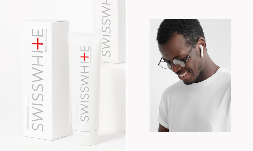 独特的牙齿美白，SWISSWHITE医药品牌设计欣赏