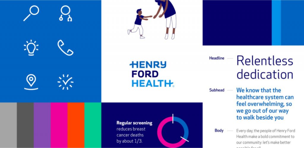 Henry Ford Health医疗品牌VIS设计欣赏